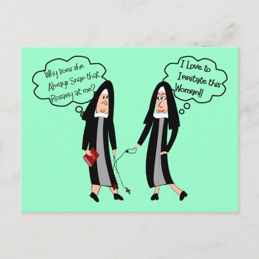 Nuns "Extreme Irritation" — Geschenken Briefkaart (Voorkant)