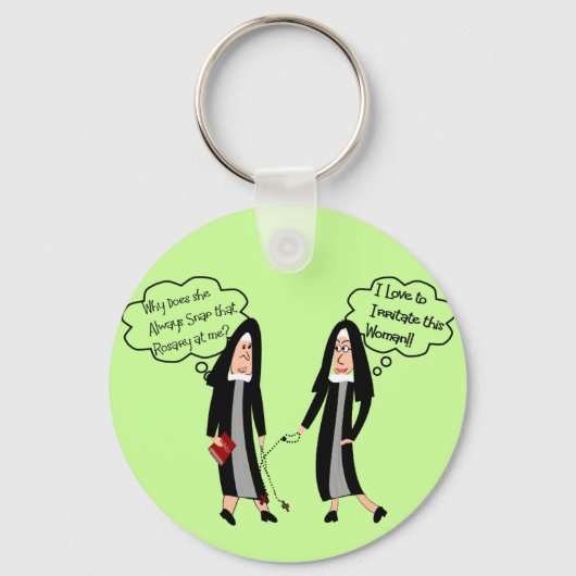 Nuns "Extreme Irritation" — Geschenken Sleutelhanger (Voorkant)
