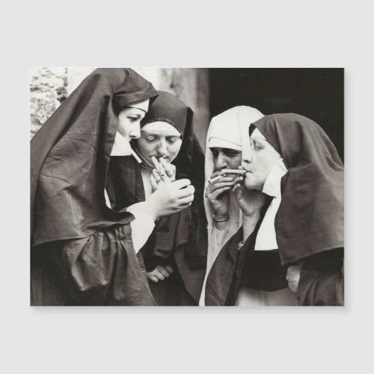 NUNS FUMEUR VINTAGE Carte photo (Devant)