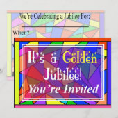 Nuns Golden 50th Jubilee-uitnodigingen Kaart (Voorkant / Achterkant)