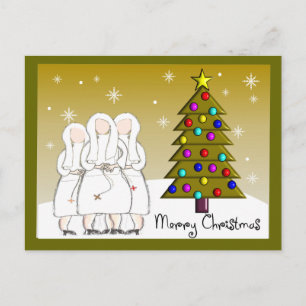 Nuns-kerstKaarten en Gifts-Artsy-design Feestdagenkaart