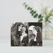 Nuns Roken fotografie Briefkaart (Staand voorkant)