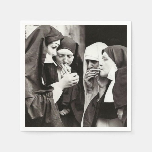 Nuns Roken fotografie Servet (Voorkant)