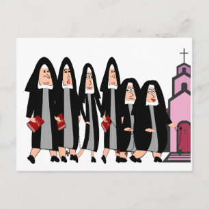 Nuns "Rubriek naar kerk" Briefkaart