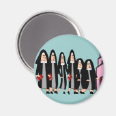 Nuns "Rubriek naar kerk" Magneet (Voorkant / Achterkant)