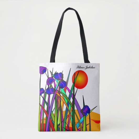 Nuns Silver 25th Jubilee Artsy Floral Canvas tas 2 (Voorkant)
