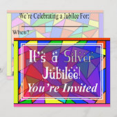 Nuns Silver 25th Jubilee-uitnodigingen Kaart (Voorkant / Achterkant)