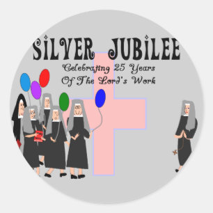 Nuns Silver Jubilee Gifts Ronde Sticker