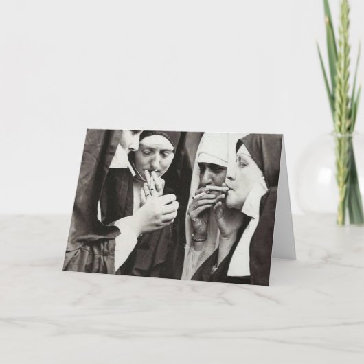 Nuns Smoking Kaart (Voorkant)
