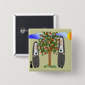 Nuns Stealing Apples Kaarten & Gifts Vierkante Button 5,1 Cm (Voorkant /achterkant)