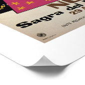 Nuoro Sardinia Italiaans reisbureau Poster (Hoek)