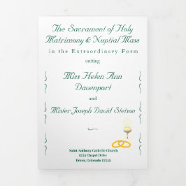 Nuptial Grace Catholic Wedding Drieluik Programma