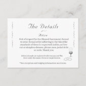 Nuptial Grace Catholic Wedding  Informatiekaartje (Voorkant)