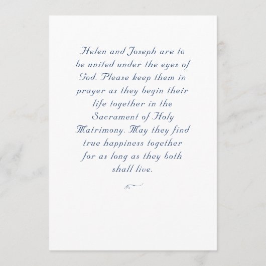 Nuptial Grace Catholic Wedding Invitation (Dos)