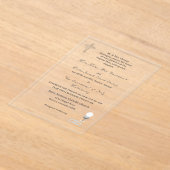 Nuptial Grace Catholic Wedding Invitation Acryl Uitnodigingen (Laagn)