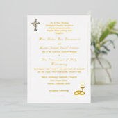 Nuptial Grace Catholic Wedding Invitation Folie Uitnodiging (Staand Voorkant)