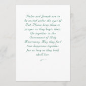 Nuptial Grace Catholic Wedding Invitation Kaart (Achterkant)