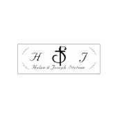 Nuptial Grace Catholic Wedding Monogram Zelfinktende Stempel (Design)