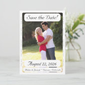 Nuptial Grace Wedding Flat Save The Date Card (Staand voorkant)