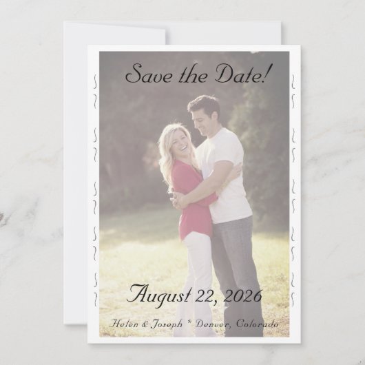 Nuptial Grace Wedding Flat Save The Date Card (Voorkant)