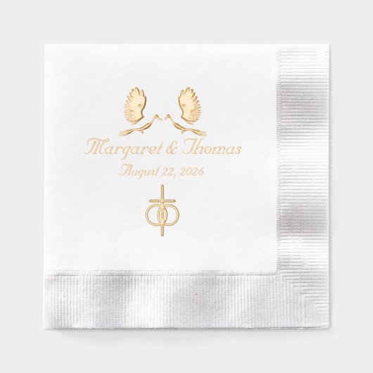 Nuptial Unity Catholic Wedding Folie Servetten (Voorkant)
