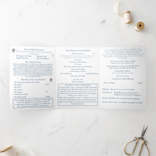 Nuptial Unity Wedding Trifold Wedding Program Drieluik Programma (Binnen)