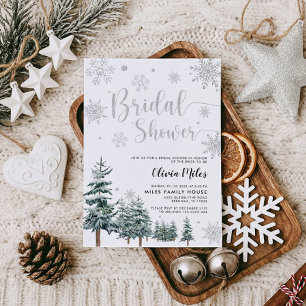 Nuptiale invitation hiver argent parties scintilla