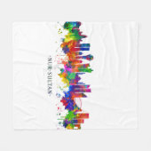 Nur-Sultan Kazachstan Skyline Fleece Deken (Voorkant (Horizontaal))