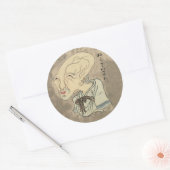 Nurarihyon -  Japanse Yokai Art Ronde Sticker (Envelop)