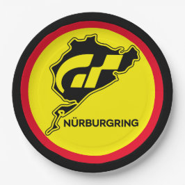Nurburgring Duitse vlag Duitsland Gran Turismo GT Papieren Bordje