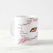 NÜRBURGRING MAP - MUG KOFFIEMOK (Voorkant links)