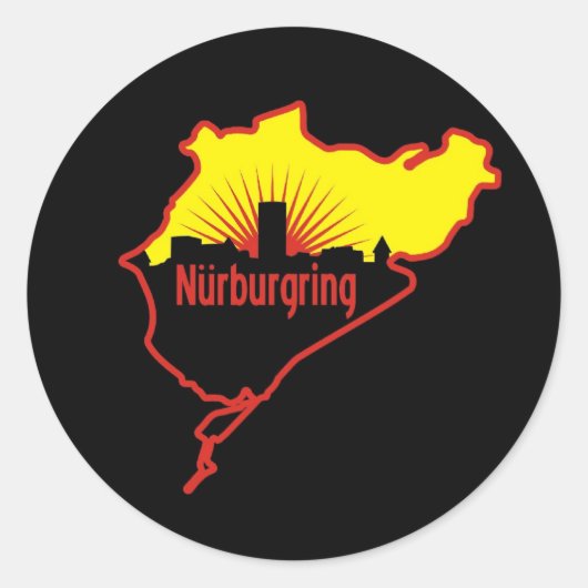 Nurburgring Nordschleife race track, Duitsland Ronde Sticker (Voorkant)