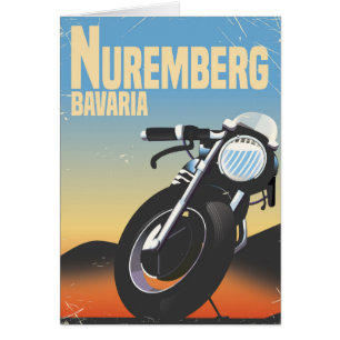 Nuremberg, Bavière Motorcycle vintage voyage poste