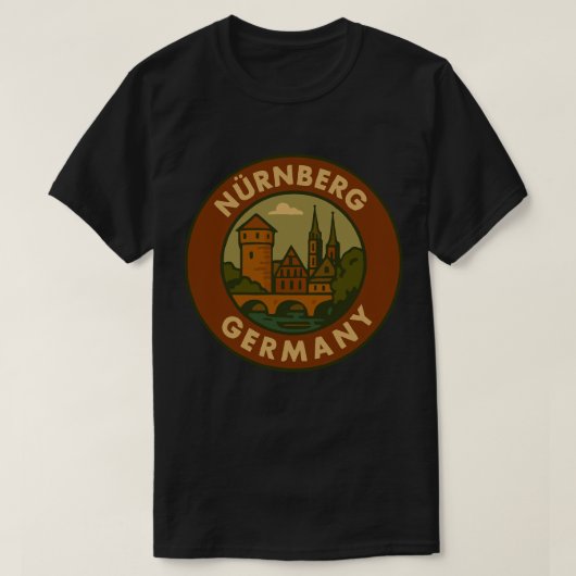 Nuremberg Germany City Art T-shirt (Design voorkant)