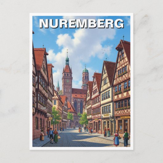 Nuremberg Germany Travel Briefkaart (Voorkant)