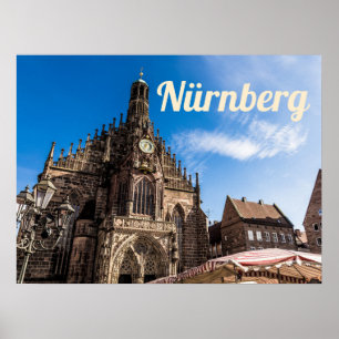 Nuremberg Hauptmarkt Nürnberg Beieren Duitsland Poster