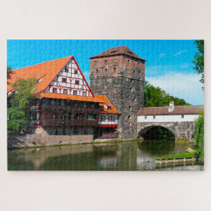Nuremberg Old Town Germany. Jigzaag Puzzle Legpuzzel