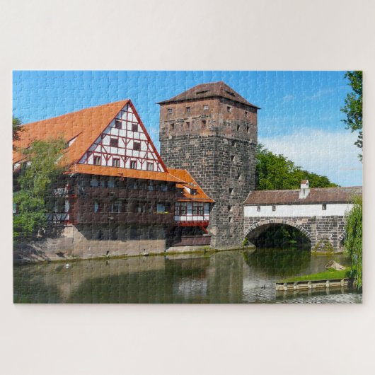 Nuremberg Old Town Germany. Jigzaag Puzzle Legpuzzel (Horizontaal)