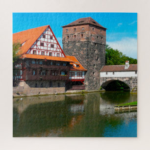Nuremberg Old Town Germany. Jigzaag Puzzle Legpuzzel