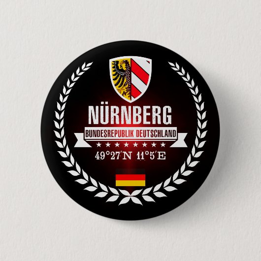 Nuremberg Ronde Button 5,7 Cm (Voorkant)