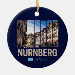 Nuremberg Vintage Beieren Duitsland Souvenir Keramisch Ornament