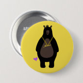 NurenN Black Beer Yellow Ronde Button 7,6 Cm (Voorkant /achterkant)