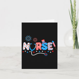Nurse 4th Of July American Flag Patriotic Usa Stet Kaart