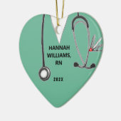 Nurse Afstuderen Foto Keramisch Ornament (Links)