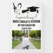 Nurse Afstuderen Foto Spandoek (Verticaal)