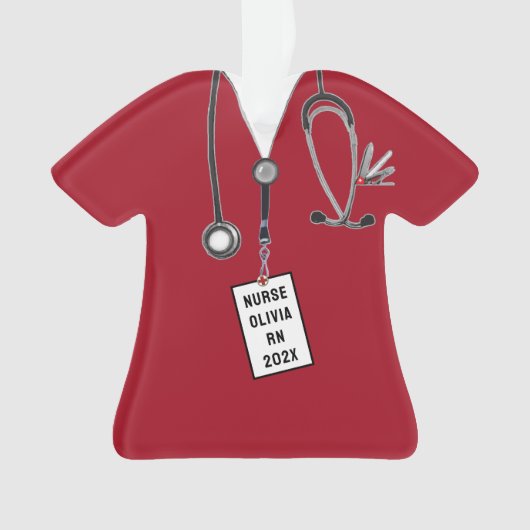 Nurse Afstuderen Gift 2025 Ornament (voorkant)