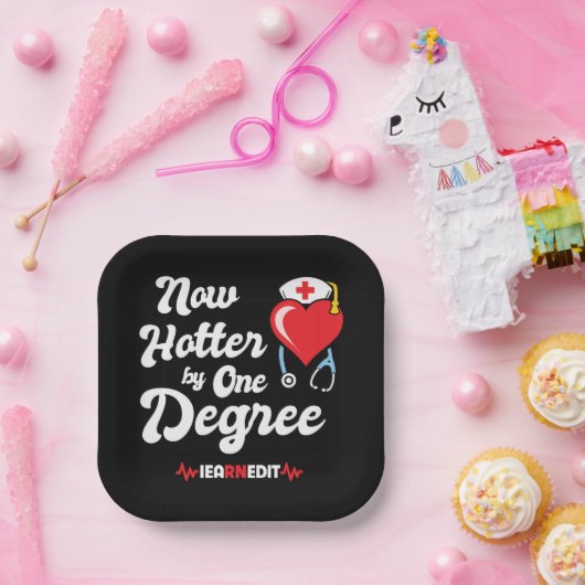 Nurse Afstuderen I verdiend in ingeschreven verple Papieren Bordje (Feest)