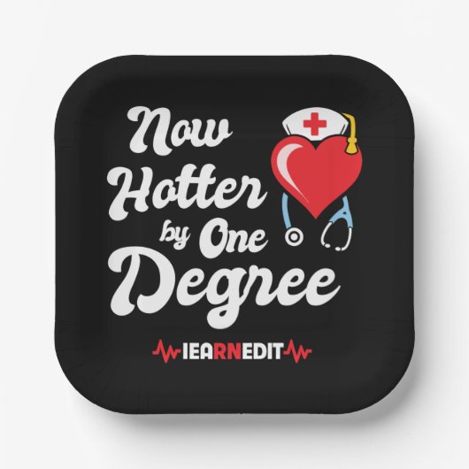 Nurse Afstuderen I verdiend in ingeschreven verple Papieren Bordje (Voorkant)