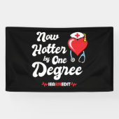 Nurse Afstuderen I verdiend in ingeschreven verple Spandoek (Horizontaal)