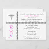 Nurse Afstuderen Invite BSN LPN  Kaart (Voorkant / Achterkant)